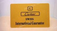 Cartier Warranty card - Replica Watch Certificate Card